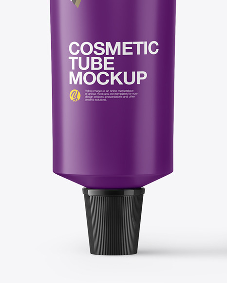 Download Matte Cosmetic Tube With Kraft Box Mockup In Tube Mockups On Yellow Images Object Mockups PSD Mockup Templates