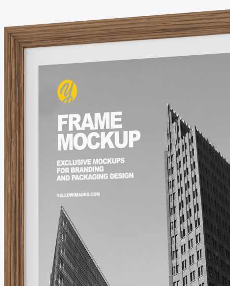 Download Wooden Frame Mockup Right Side View In Indoor Advertising Mockups On Yellow Images Object Mockups Yellowimages Mockups