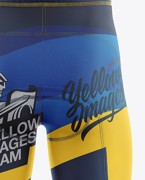 Download Men's Cycling Bib Mockup in Apparel Mockups on Yellow ...