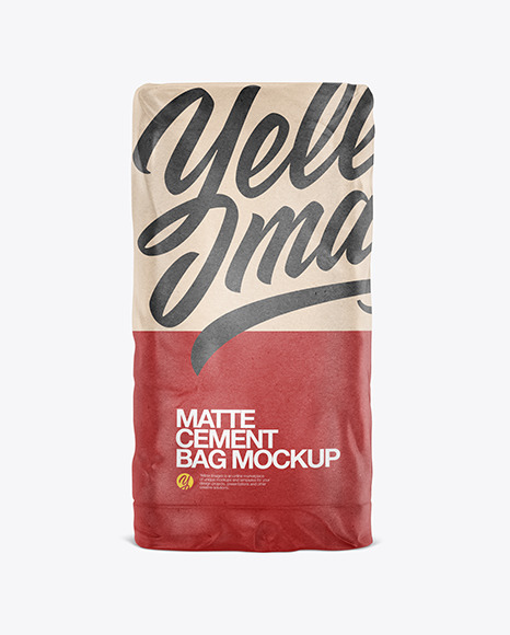 Kraft Cement Bag Mockup in Bag & Sack Mockups on Yellow ...