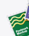 Square Postmarks Mockup