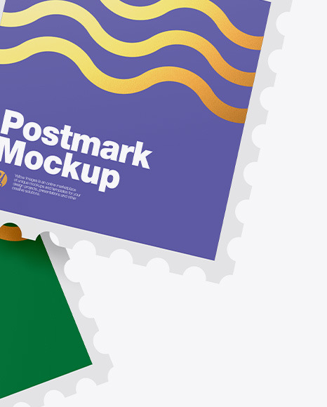 Square Postcard Mockup Free