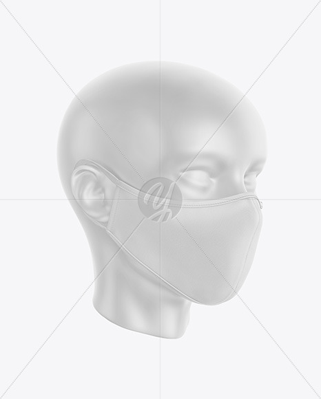 Download Face Mask With Nose Grip Mockup In Apparel Mockups On Yellow Images Object Mockups