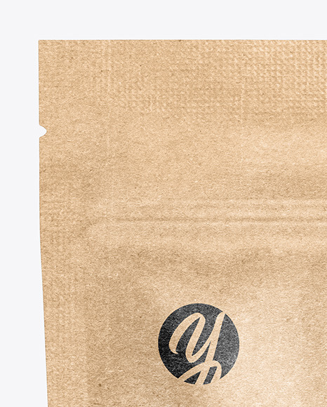Kraft Paper Stand up Pouch Mockup PSD #1