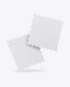 Textured Square Postmarks Mockup