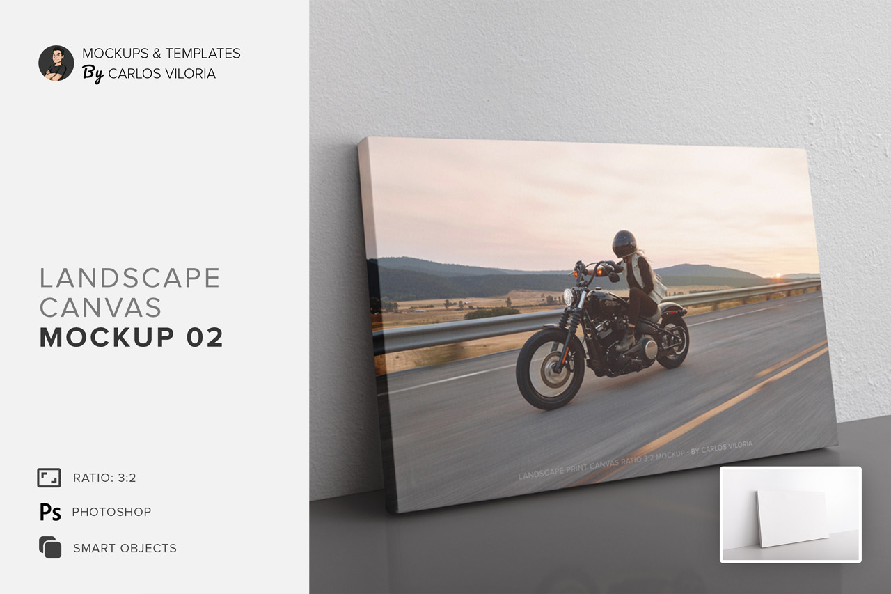 Download Landscape Canvas Ratio 3x2 Mockup 02 In Indoor Advertising Mockups On Yellow Images Creative Store Yellowimages Mockups