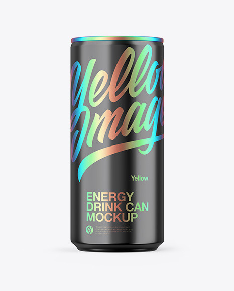Glossy Metallic Can Mockup PSD #2