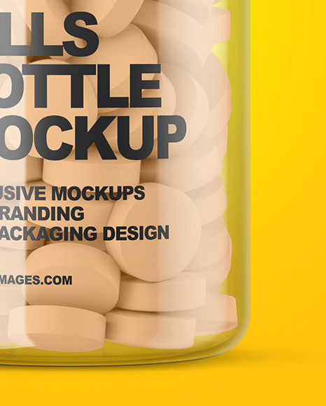 Clear Pills Bottle Mockup PSD #6