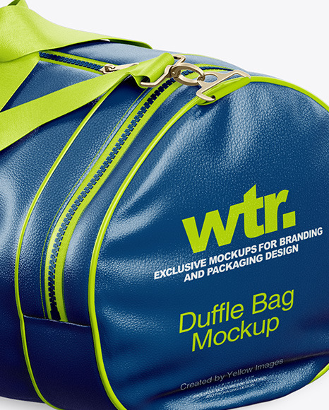 Download Leather Duffel Bag Mockup in Apparel Mockups on Yellow ...