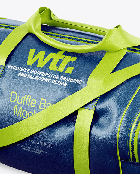 Download Leather Duffel Bag Mockup in Apparel Mockups on Yellow ...