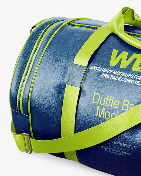 Download Leather Duffel Bag Mockup in Apparel Mockups on Yellow Images Object Mockups