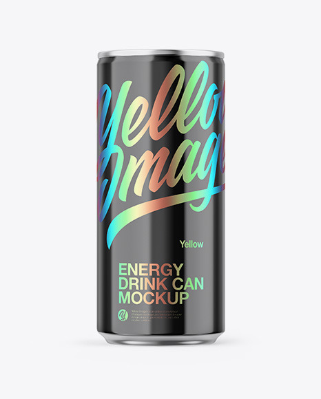 Metallic Can W  Glossy Finish Mockup PSD #3