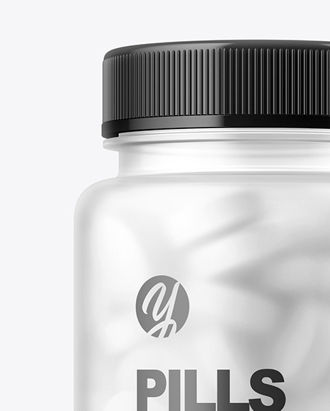 Frosted Pills Bottle Mockup PSD #1