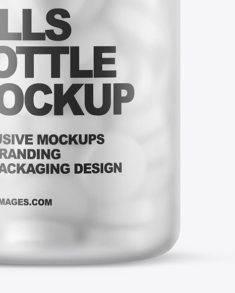 Frosted Pills Bottle Mockup PSD #6