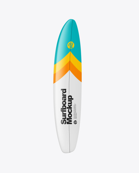 Download Funboard Surfboard Mockup - Left Side View in Object Mockups on Yellow Images Object Mockups