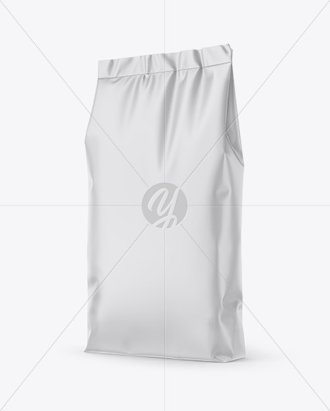 Download Matte Stand Up Bag Mockup Front View In Bag Sack Mockups On Yellow Images Object Mockups