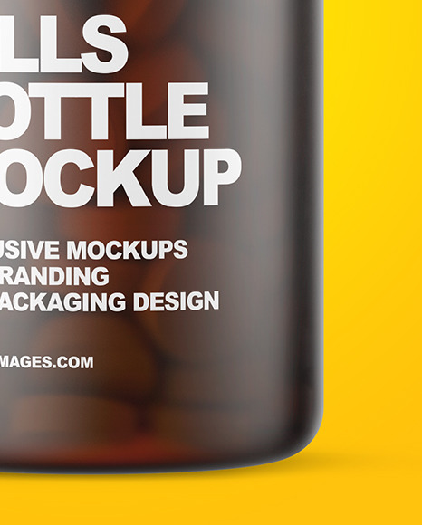 Download Frosted Amber Pills Bottle Mockup In Bottle Mockups On Yellow Images Object Mockups Yellowimages Mockups