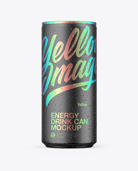 Matte Metallic Can Mockup PSD #2