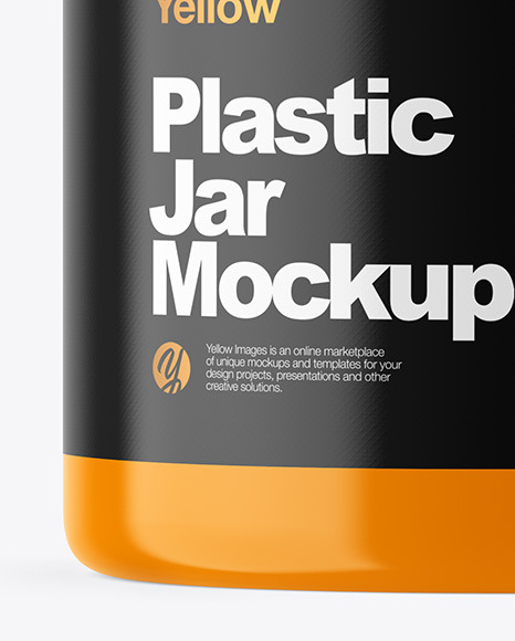 Glossy Plastic Jar Mockup PSD #1