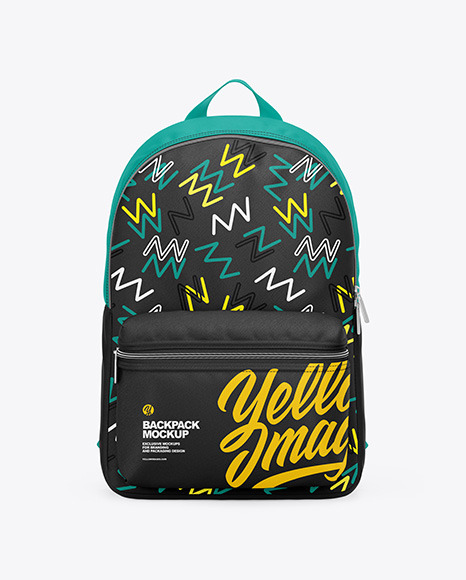 Download Backpack Mockup Front View In Apparel Mockups On Yellow Images Object Mockups PSD Mockup Templates