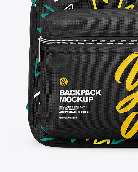 Download Backpack Mockup Front View In Apparel Mockups On Yellow Images Object Mockups PSD Mockup Templates