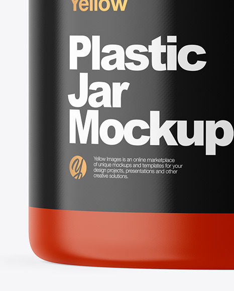 Matte Plastic Jar Mockup PSD #1