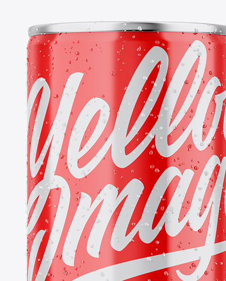 Metallic Can W  Glossy Finish Mockup PSD #6
