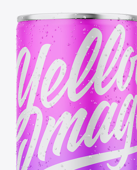 Metallic Can W  Matte Finish Mockup PSD #6
