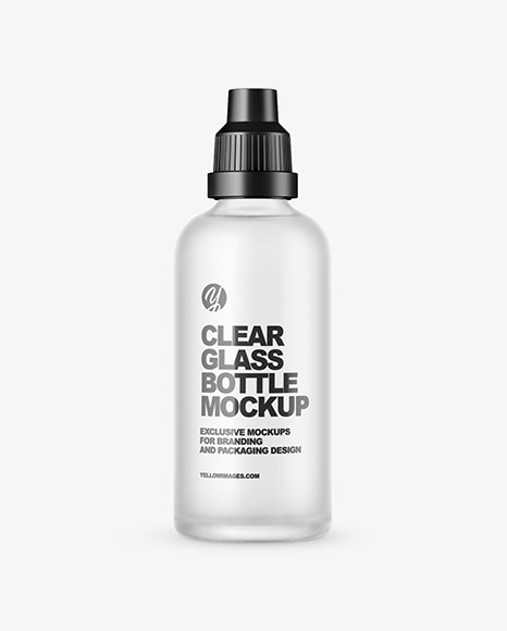 Frosted Glass Bottle Mockup PSD #2