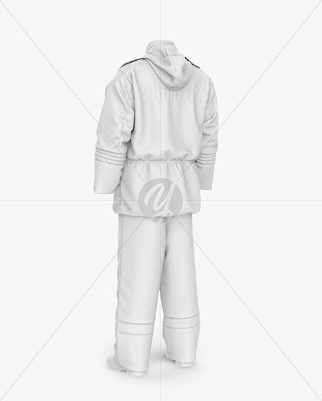 Winter Insulated Coveralls Mockup Back Half Side View In Apparel Mockups On Yellow Images Object Mockups