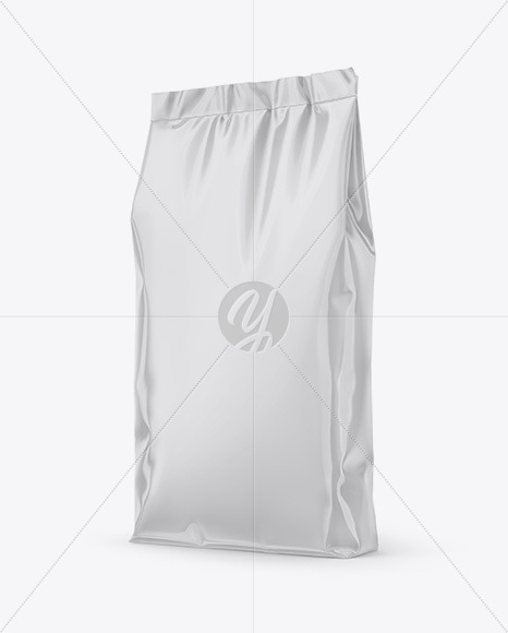 Kraft Stand Up Bag Mockup Half Side View In Bag Sack Mockups On Yellow Images Object Mockups