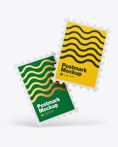 Download Postmarks Mockup In Stationery Mockups On Yellow Images Object Mockups