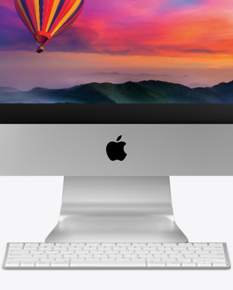 iMac Pro Keyboard and Mouse Mockup   Front View PSD #4