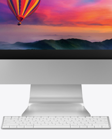 iMac Pro Keyboard and Mouse Mockup   Front View PSD #5