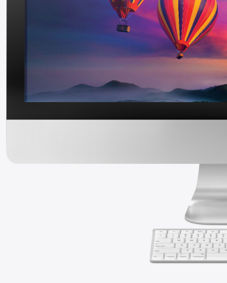 iMac Pro Keyboard and Mouse Mockup   Front View PSD #7