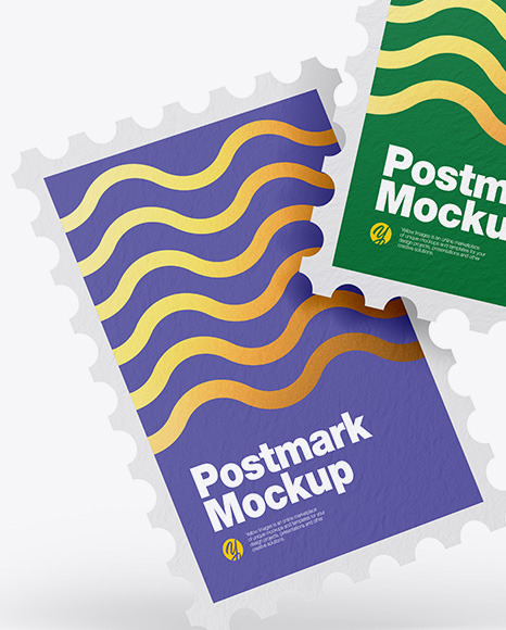 Textured Postmarks Mockup PSD #2