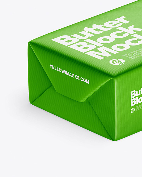 Download Two Glossy Butter Blocks Psd Mockup Yellow Images