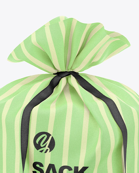 Download Fabric Sack Mockup Front View In Bag Sack Mockups On Yellow Images Object Mockups