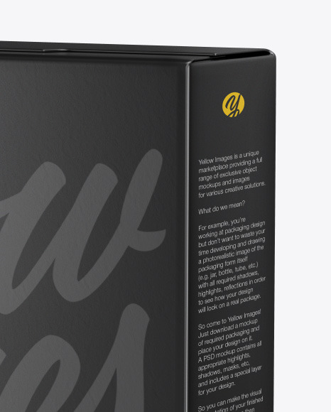 Download Matte Box Mockup In Box Mockups On Yellow Images Object Mockups PSD Mockup Templates