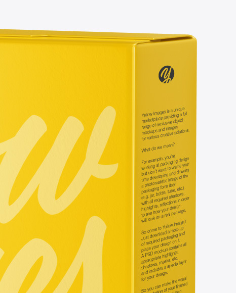 Download Free Matte Box Mockup In Box Mockups On Yellow Images Object Mockups PSD Mockups