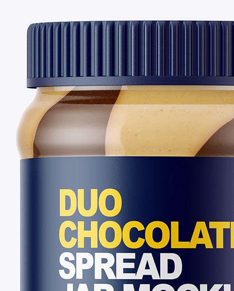 Download Duo Chocolate Spread Jar Mockup In Jar Mockups On Yellow Images Object Mockups PSD Mockup Templates