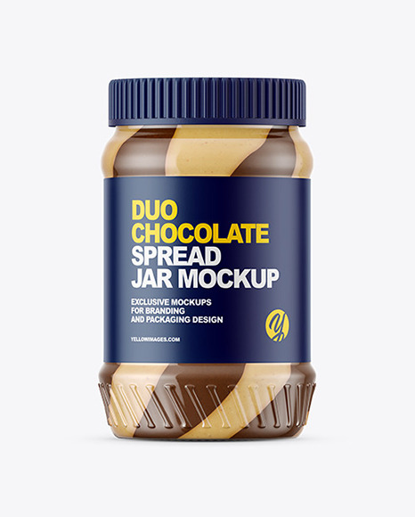 Download Duo Chocolate Spread Jar Mockup In Jar Mockups On Yellow Images Object Mockups PSD Mockup Templates