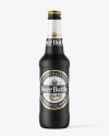 Black Ceramic Beer Bottle Mockup