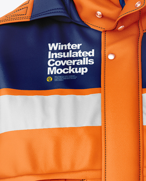 Download Winter Insulated Coveralls Mockup - Front View in Apparel ...