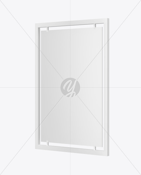 Advertisement Poster Frame Mockup   Right Side View PSD #1