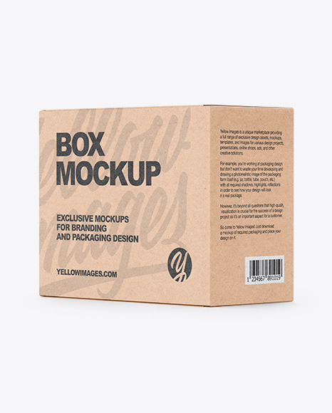 Download Kraft Box Mockup In Box Mockups On Yellow Images Object Mockups Yellowimages Mockups