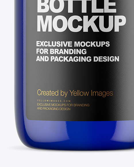 Download Dark Blue Liquid Soap Bottle With Pump Mockup In Bottle Mockups On Yellow Images Object Mockups