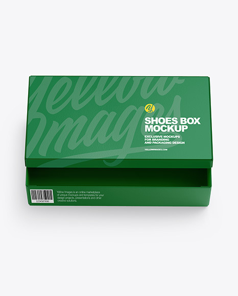 Download Kraft Shoes Box Mockup Yellow Author PSD Mockup Templates