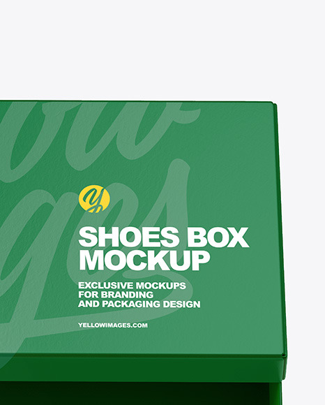 Download Paper Shoes Box Mockup In Box Mockups On Yellow Images Object Mockups Yellowimages Mockups