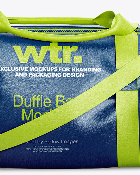 Download Leather Duffel Bag Mockup in Apparel Mockups on Yellow ...